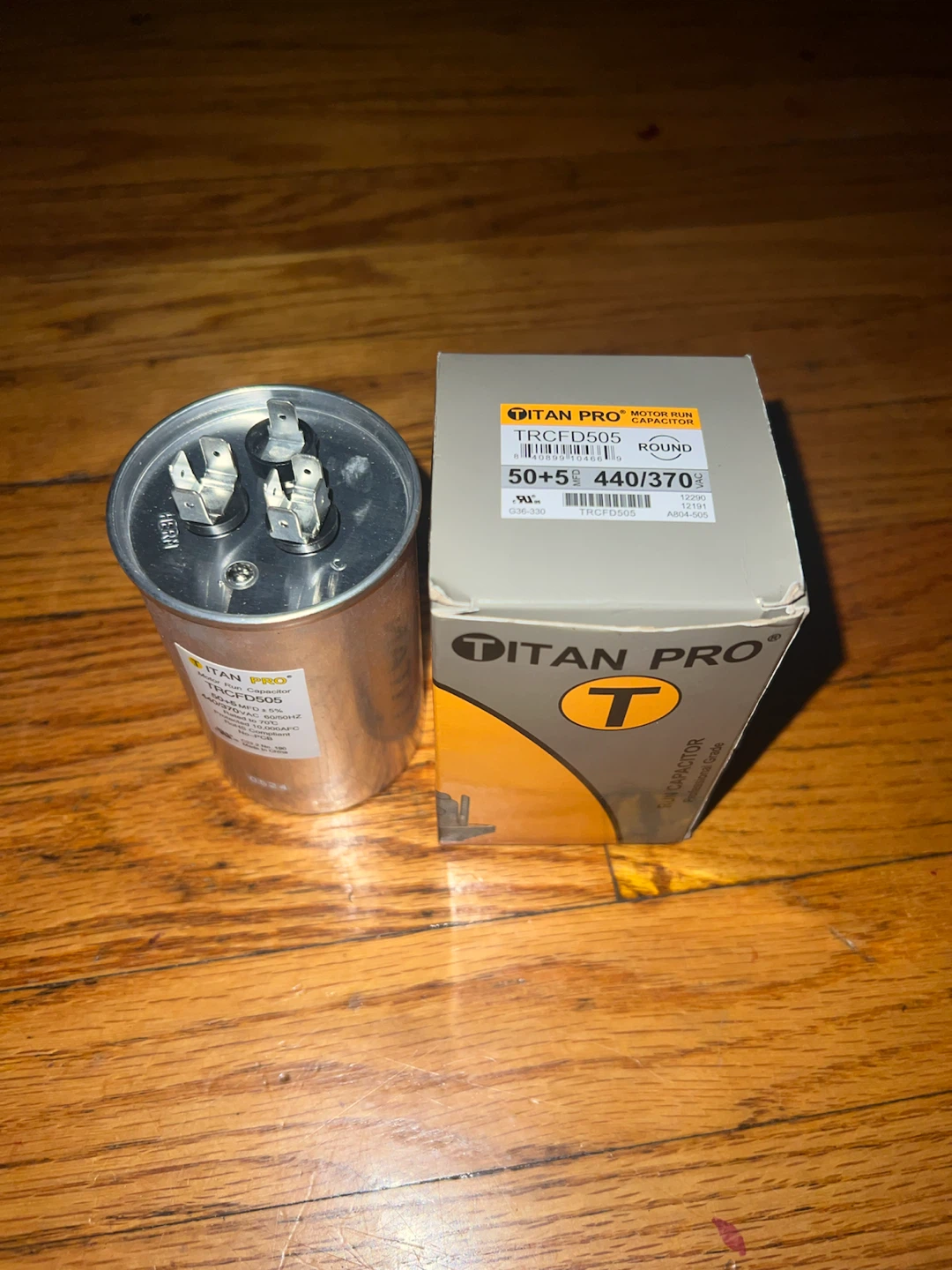Titan Pro TRCFD505 Motor Run Capacitor 50+5 MFD 440/370V