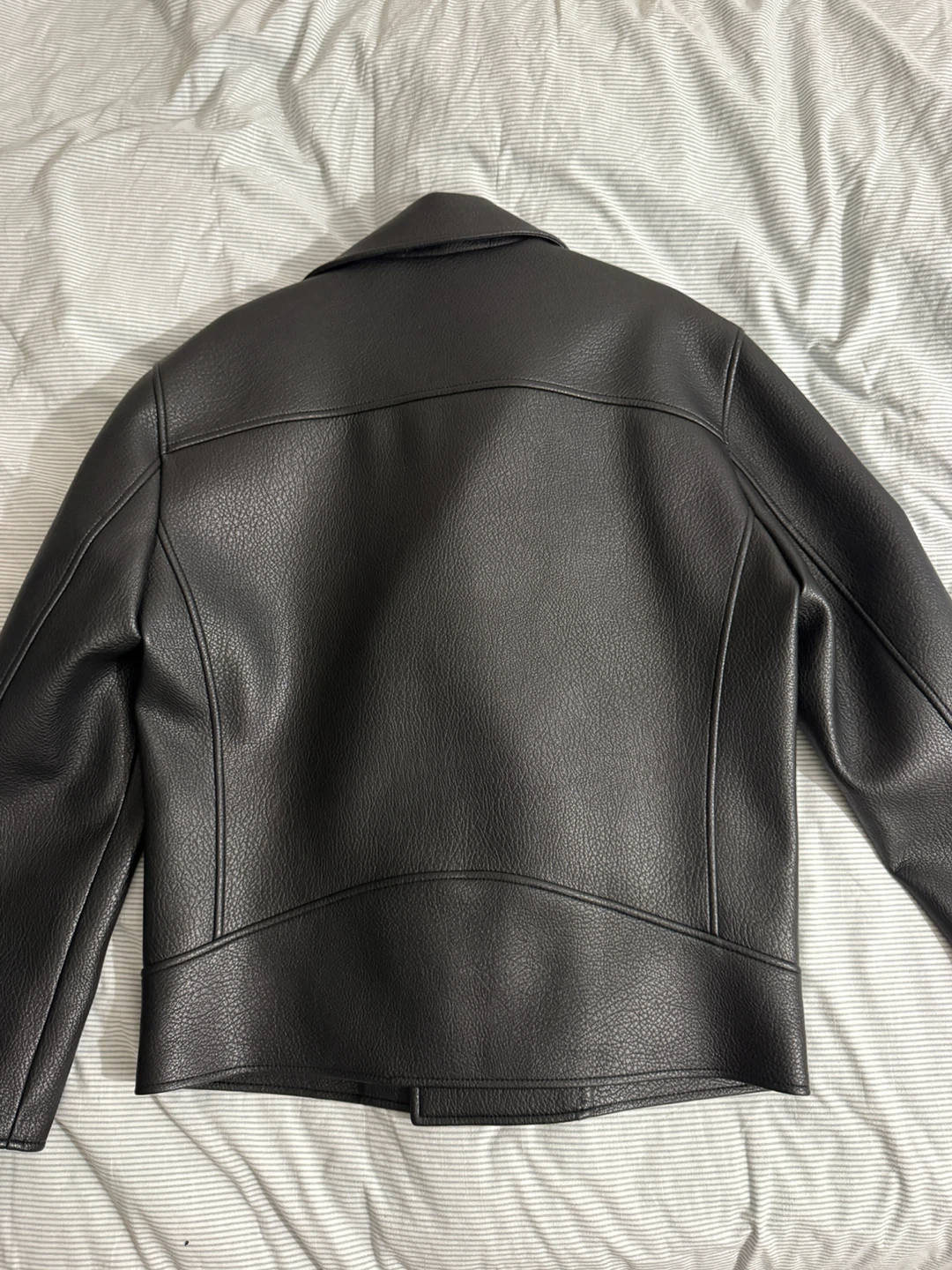 Black Faux Leather Moto Jacket - photo 2