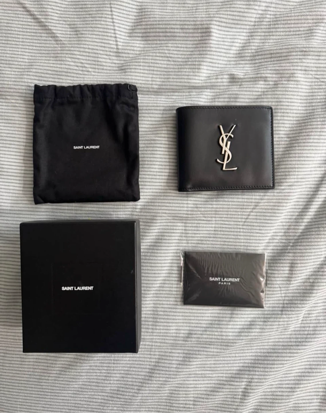 Saint Laurent Black Leather Bifold Wallet