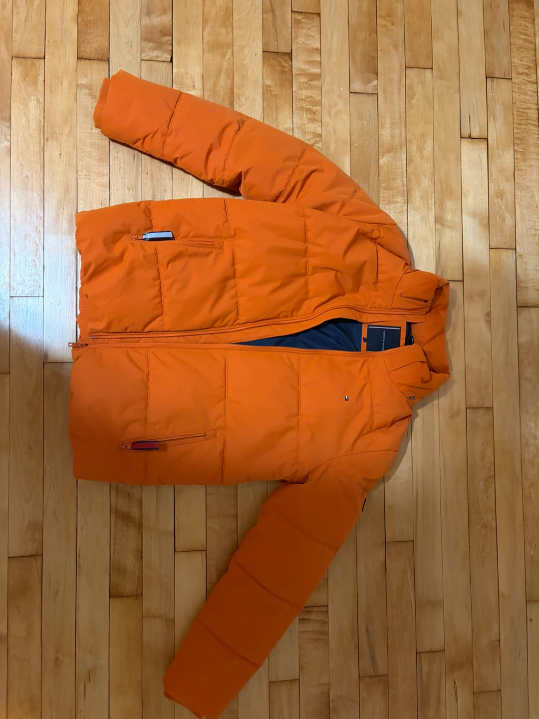 Tommy Hilfiger Orange Puffer Jacket – Youth 164/14 - photo 2