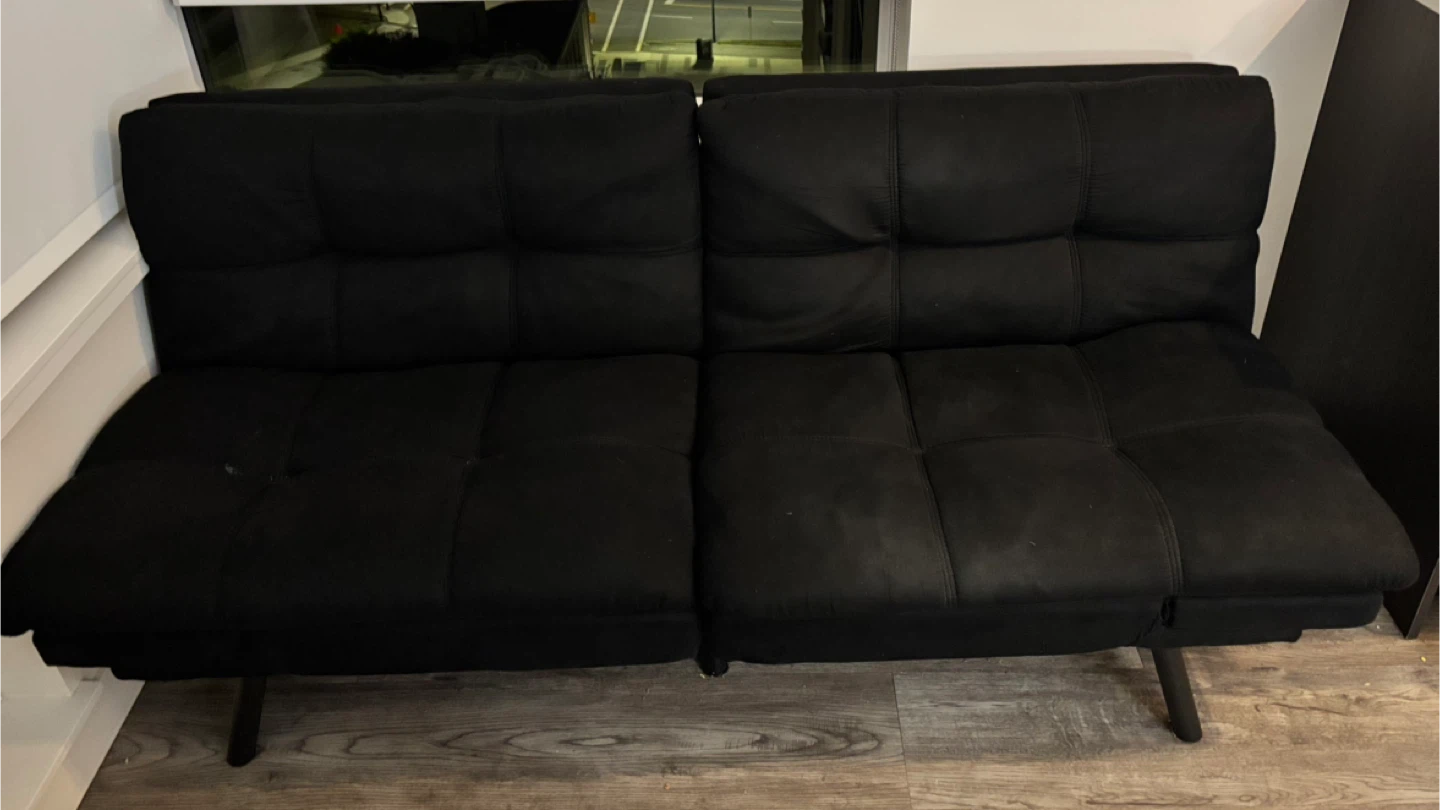 Futon Sofa Bed - Black