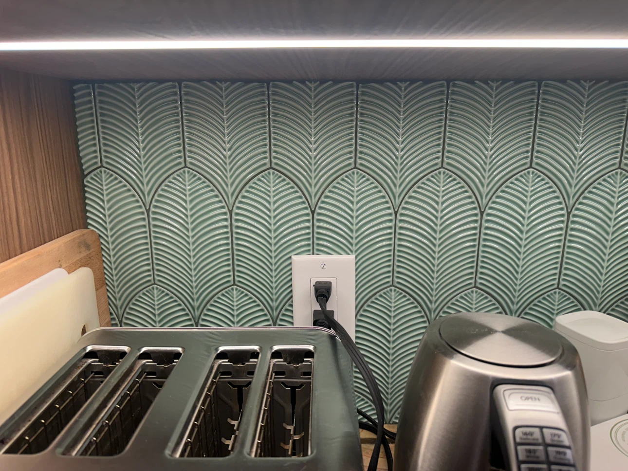 Ceramic backsplash tiles: Calathea / Dark Green - photo 3
