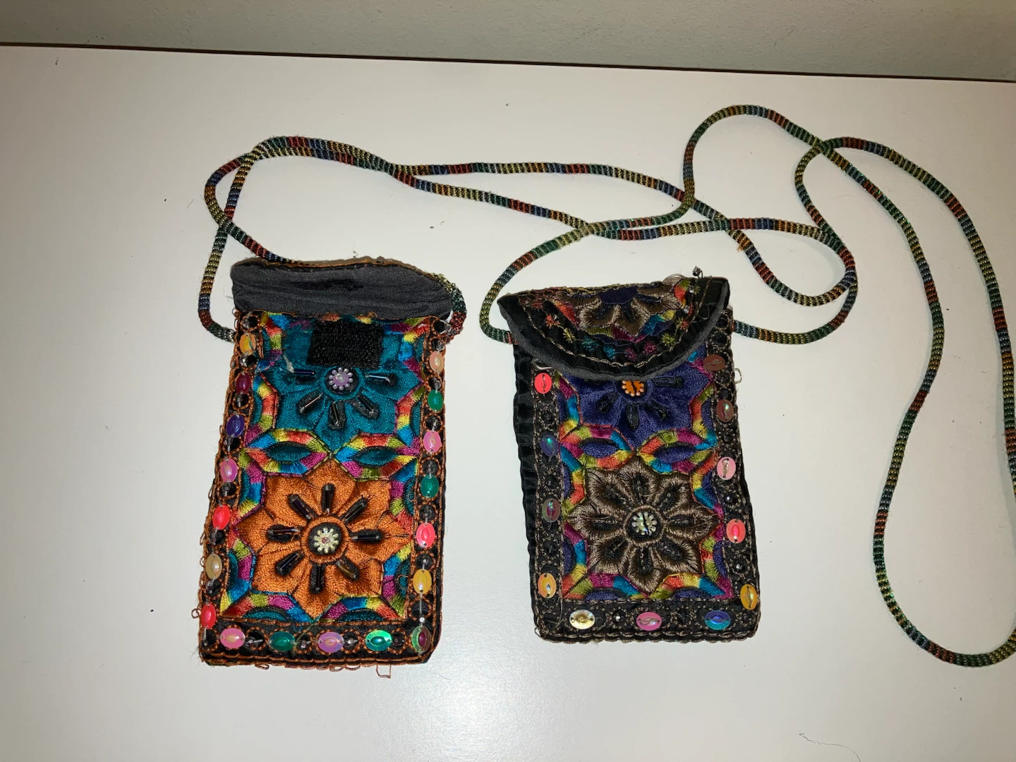 Embroidered Crossbody Pouches-price of Each
