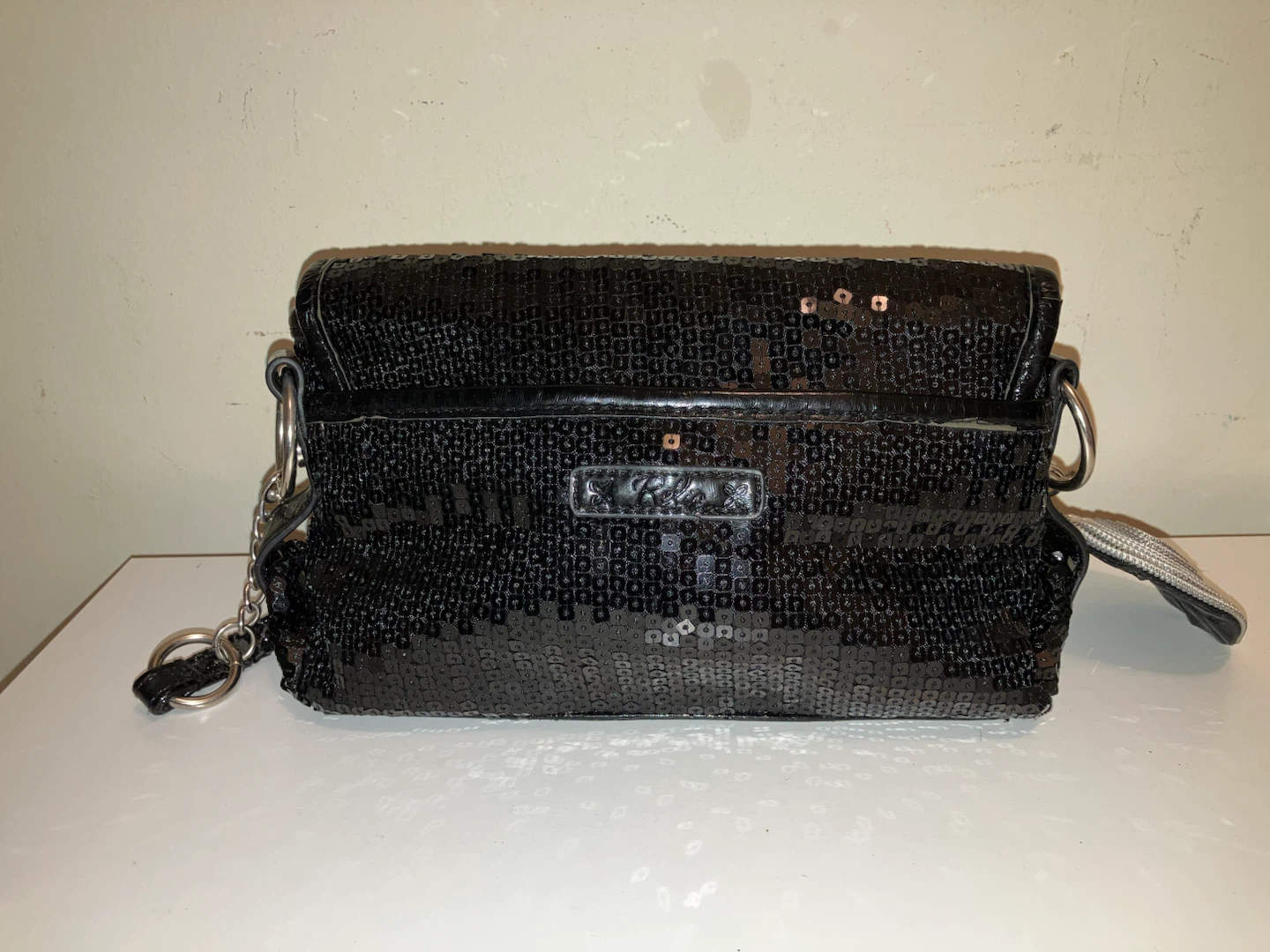 Black Sequin Clutch Bag - photo 3