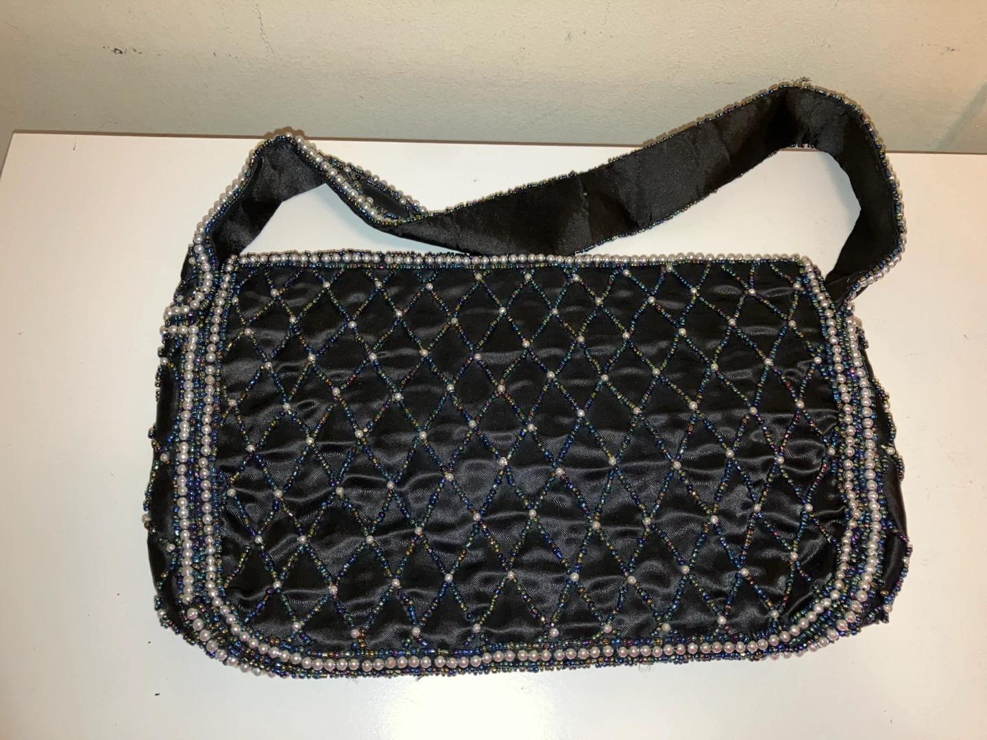 Embellished Clutch Handbag with Floral Sequins - photo 3