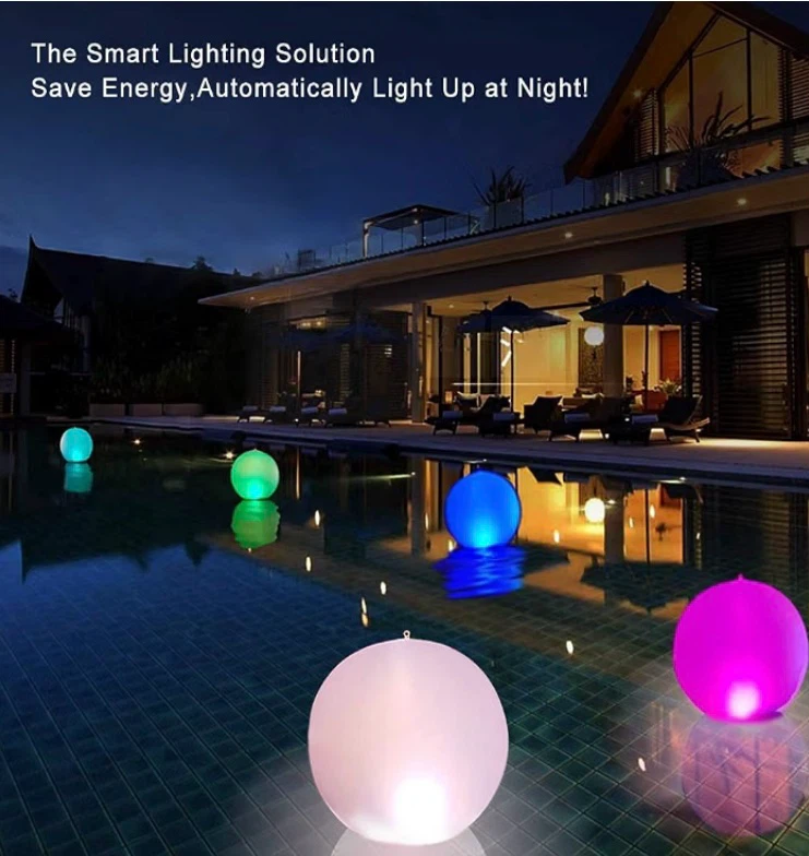 New Solar Floating Pool Lights Inflatable Waterproof 2 Pack - photo 2