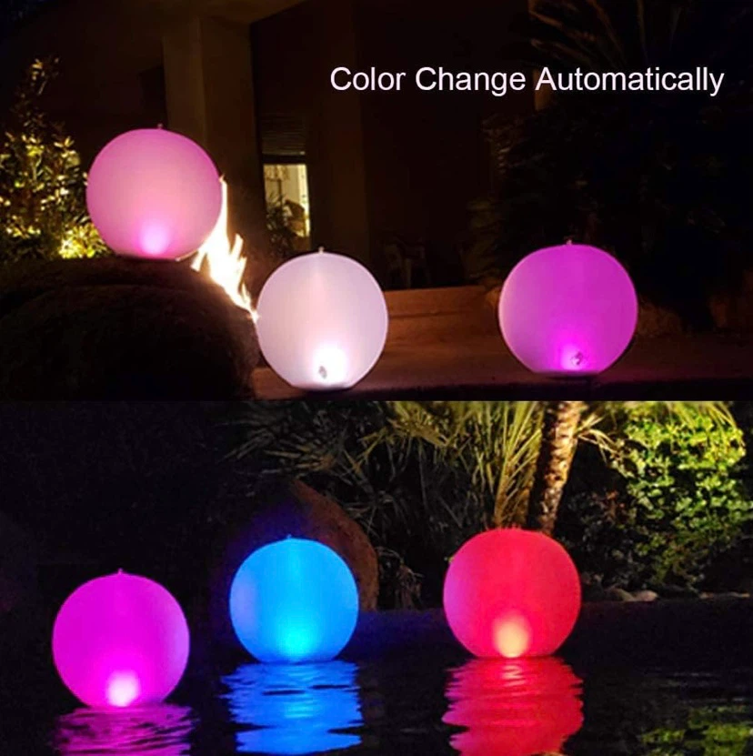 New Solar Floating Pool Lights Inflatable Waterproof 2 Pack - photo 3
