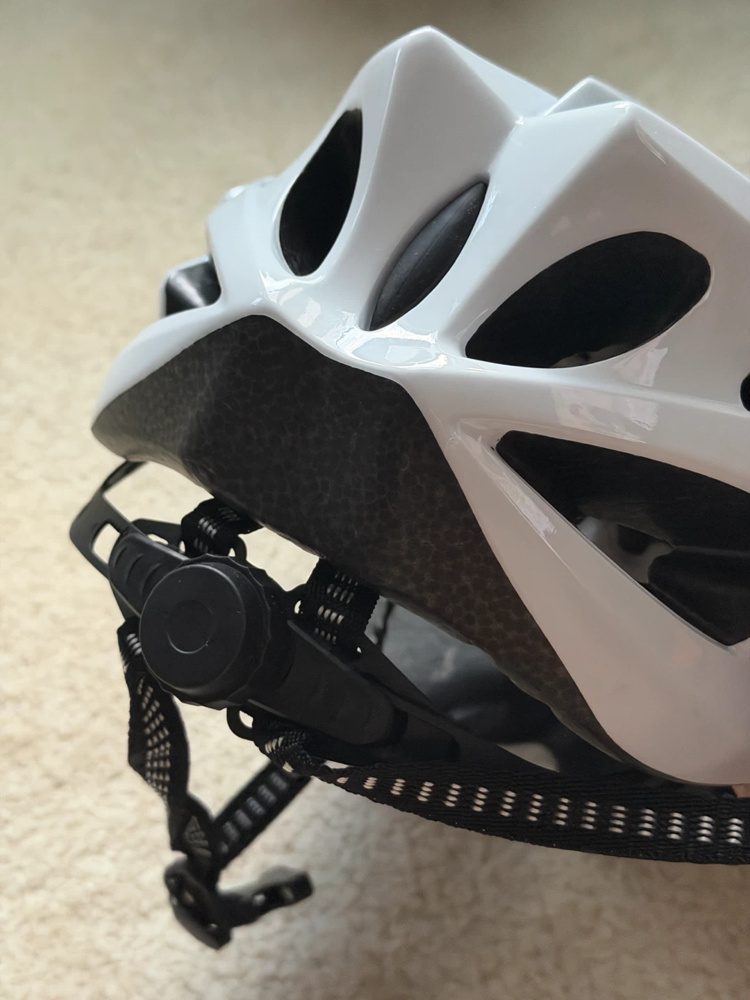 PJT White Cycling Helmet with Visor - photo 3
