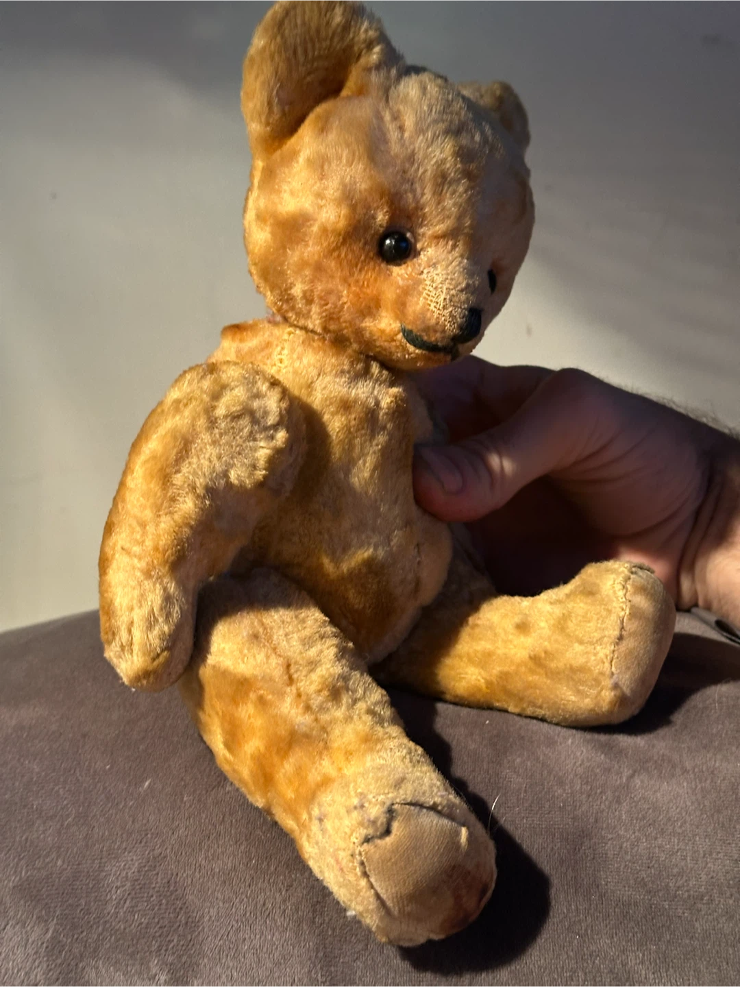 Vintage 1950s Chiltern Hugmee 11" Mohair Bear - photo 3