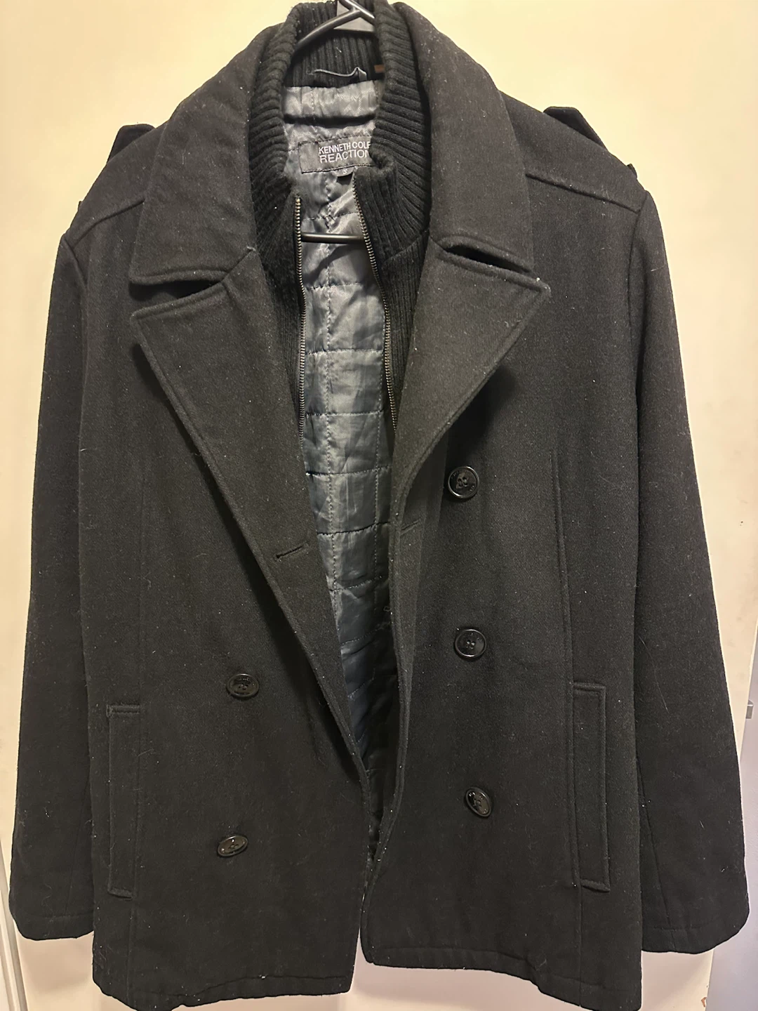 Kenneth Cole Reaction Black Peacoat - Size S - photo 2
