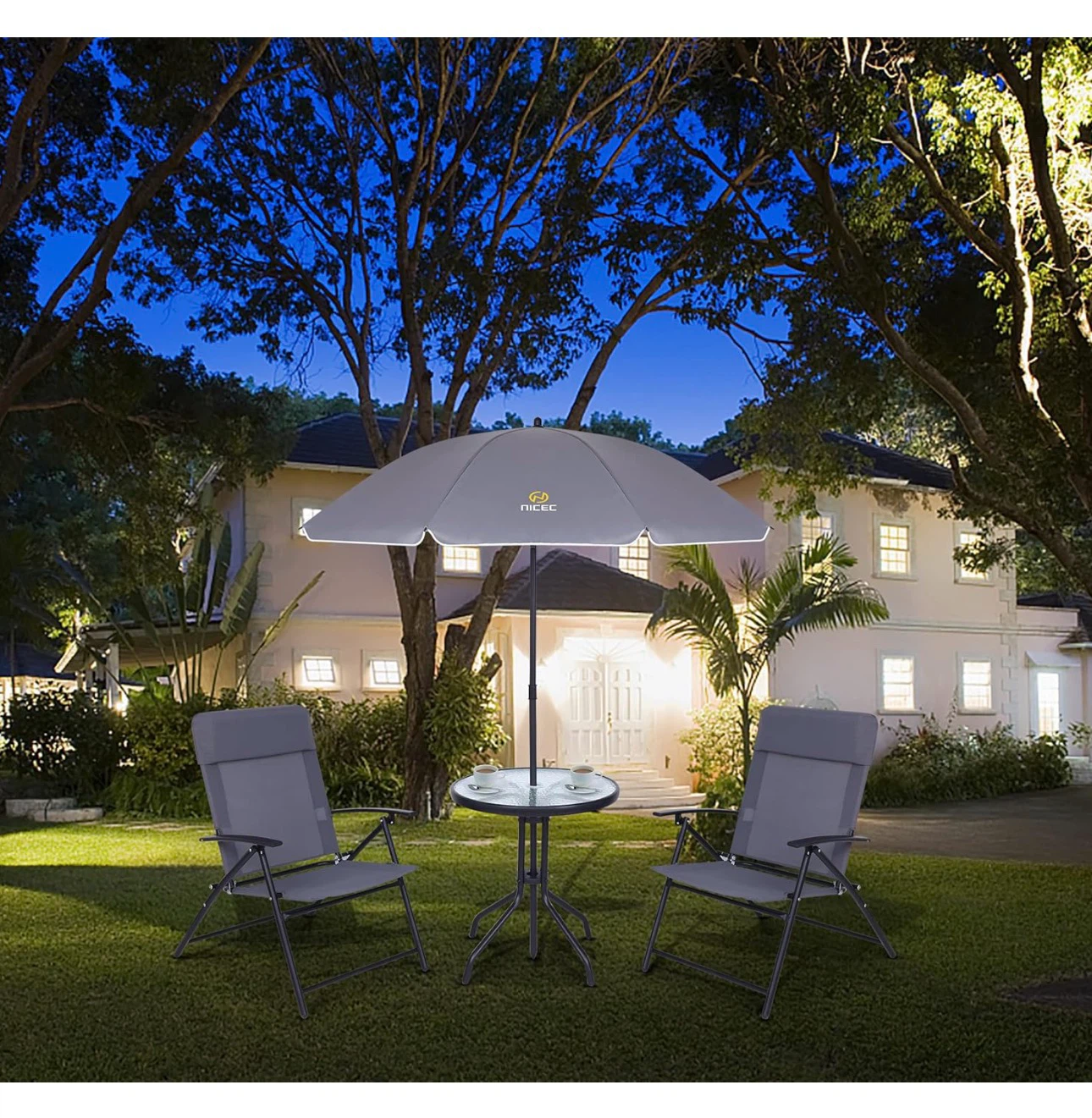 Nice C 4-Piece Outdoor Dining Set with Umbrella G4P - photo 2