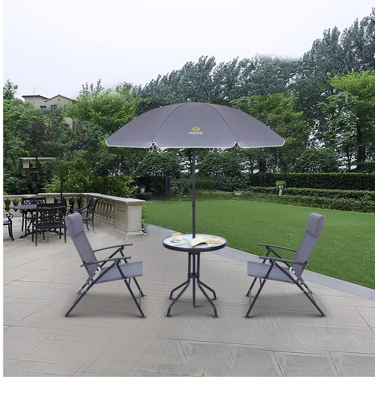Nice C 4-Piece Outdoor Dining Set with Umbrella G4P - photo 5