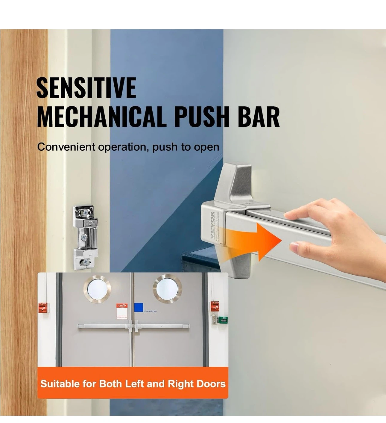 VEVOR Push Bar Door Lock - 27.5" / 698mm - photo 4