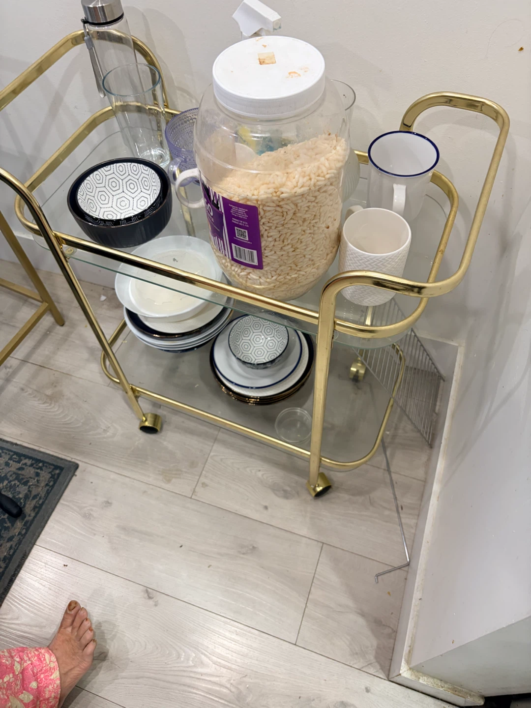 Gold and Glass Bar Cart