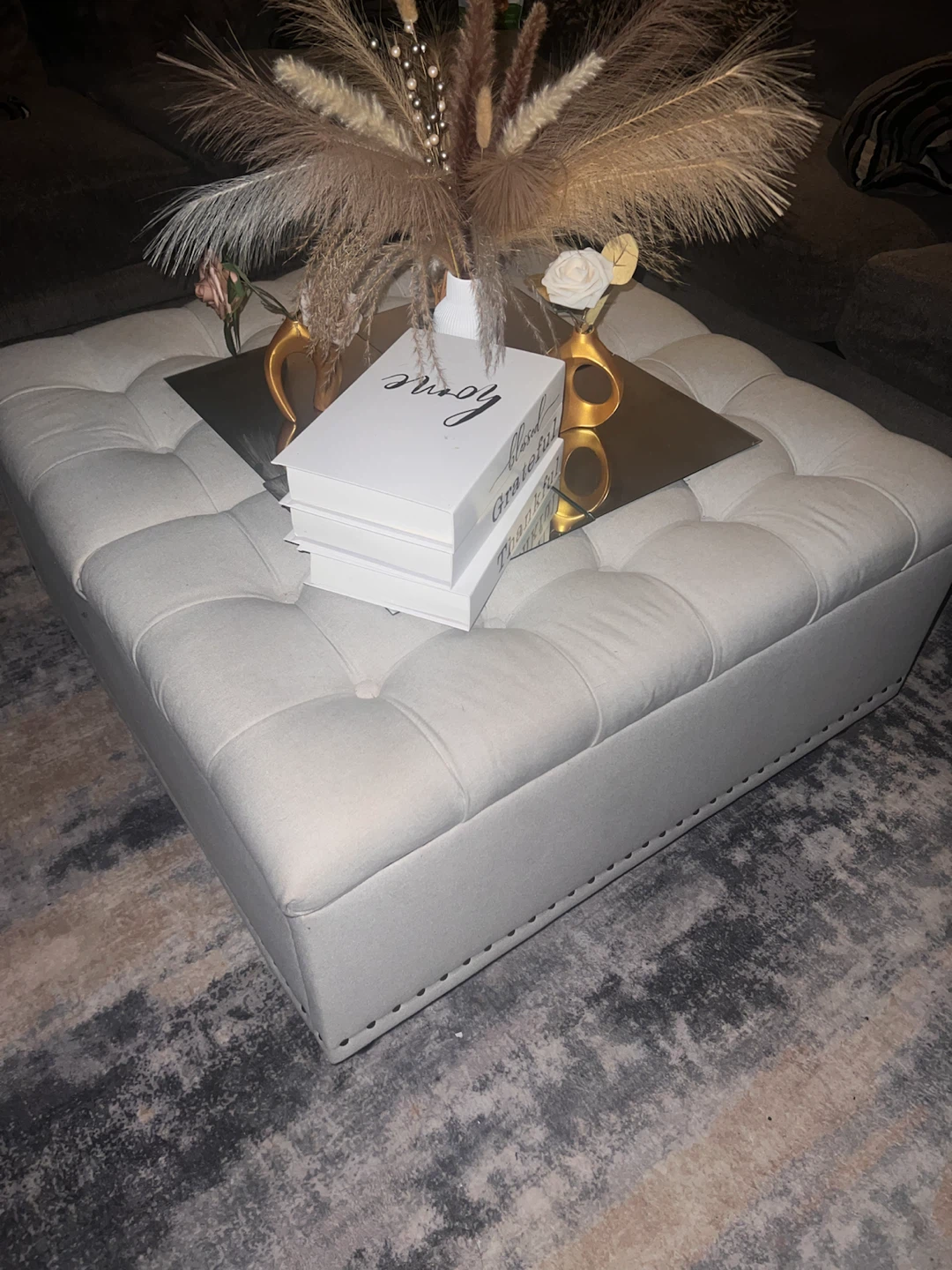 Tufted Storage Ottoman