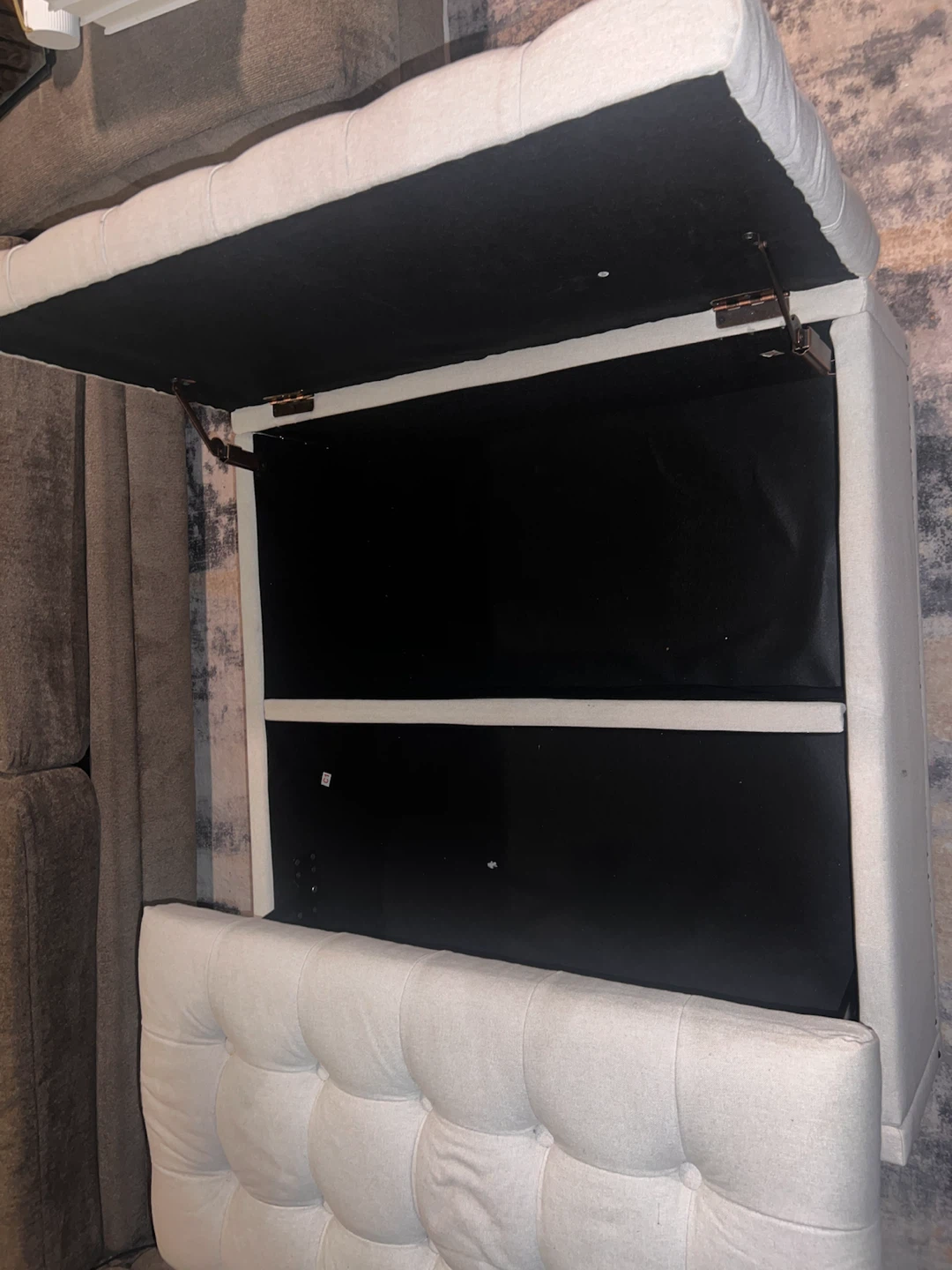 Tufted Storage Ottoman - photo 4