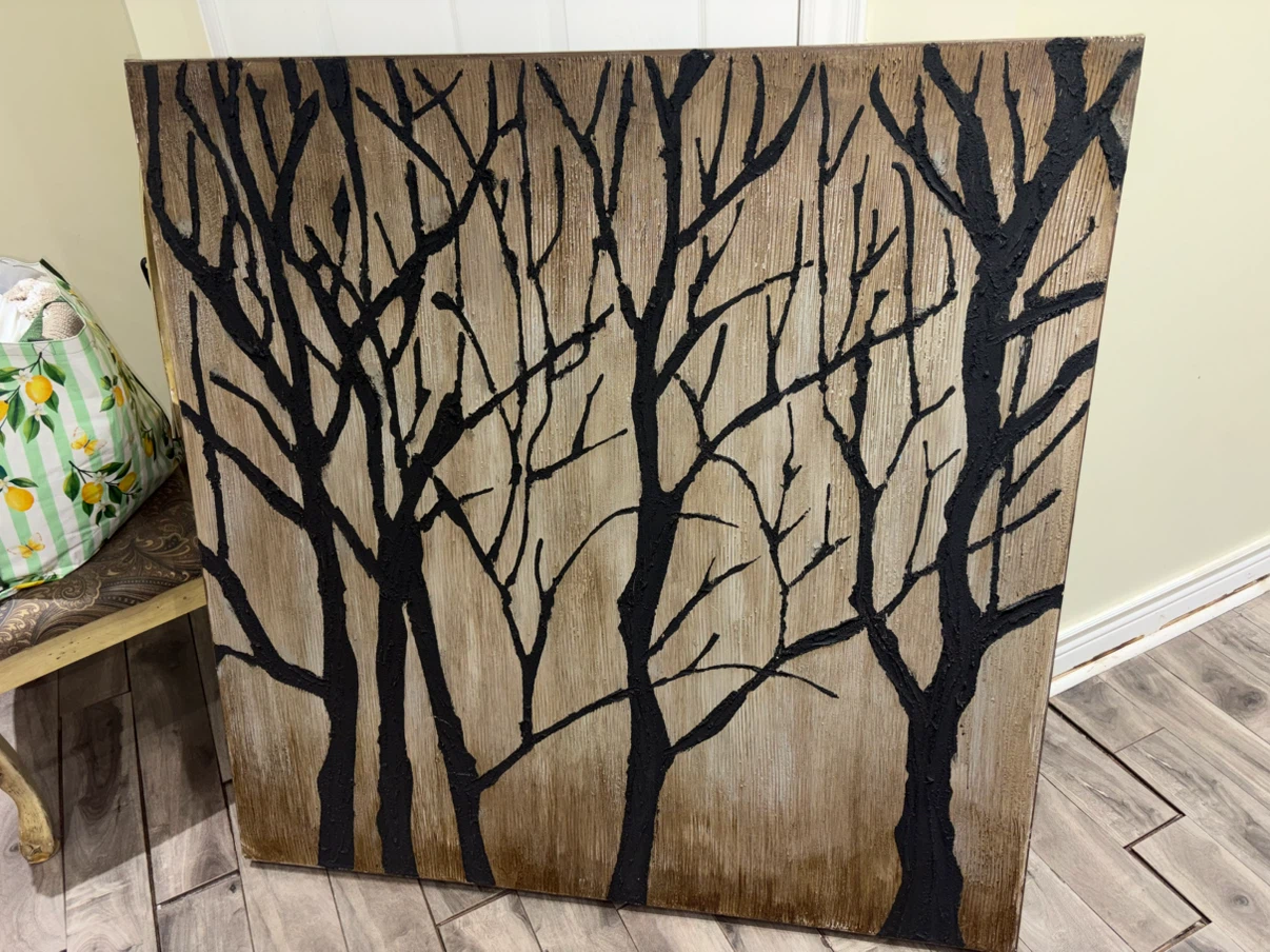 Canvas Wall Art with Black Trees - photo 2