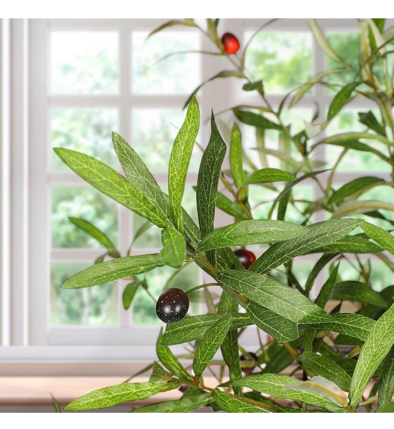 6ft Artificial Olive Tree with Vivid Fruit OT - photo 2