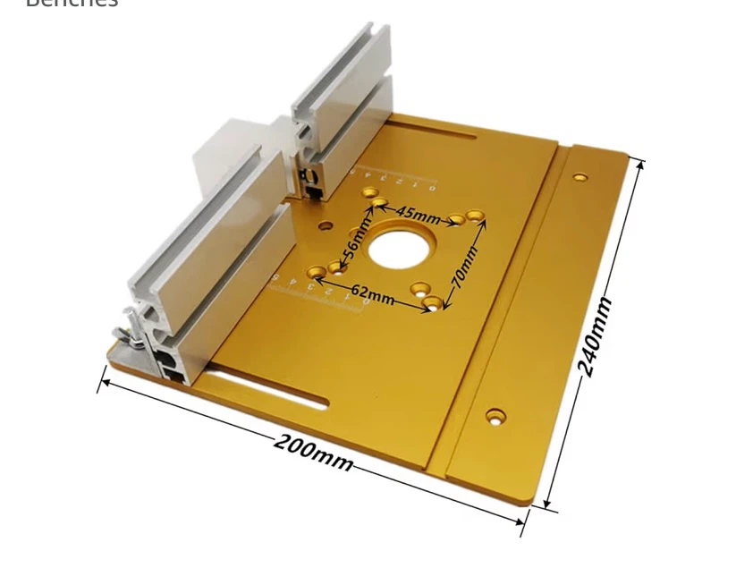 Router Table Insert Plate with Fence
