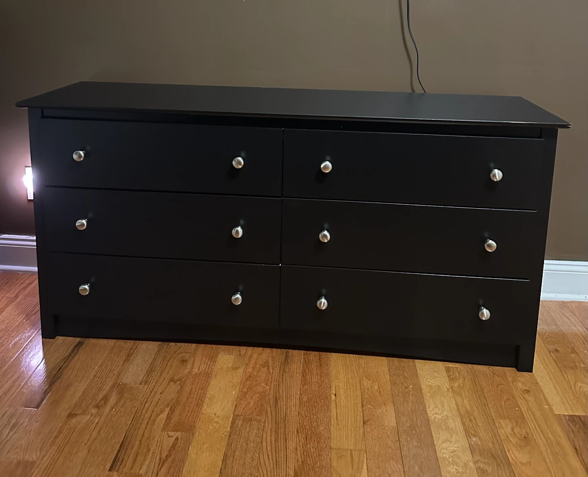 Black 6-Drawer Dresser