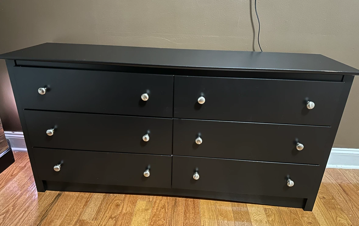 Black 6-Drawer Dresser - photo 2