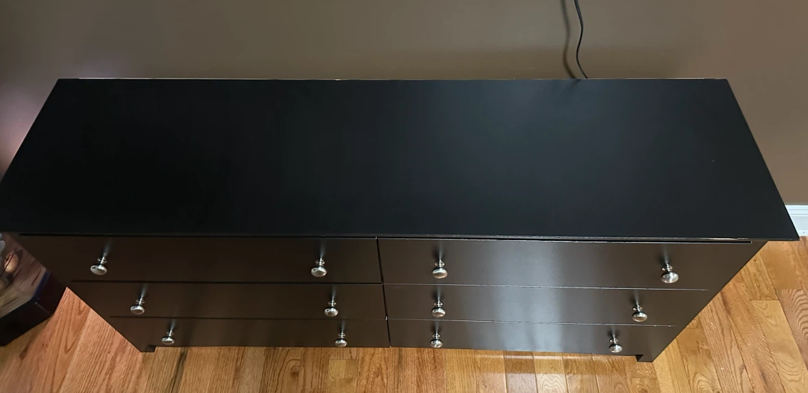 Black 6-Drawer Dresser - photo 3