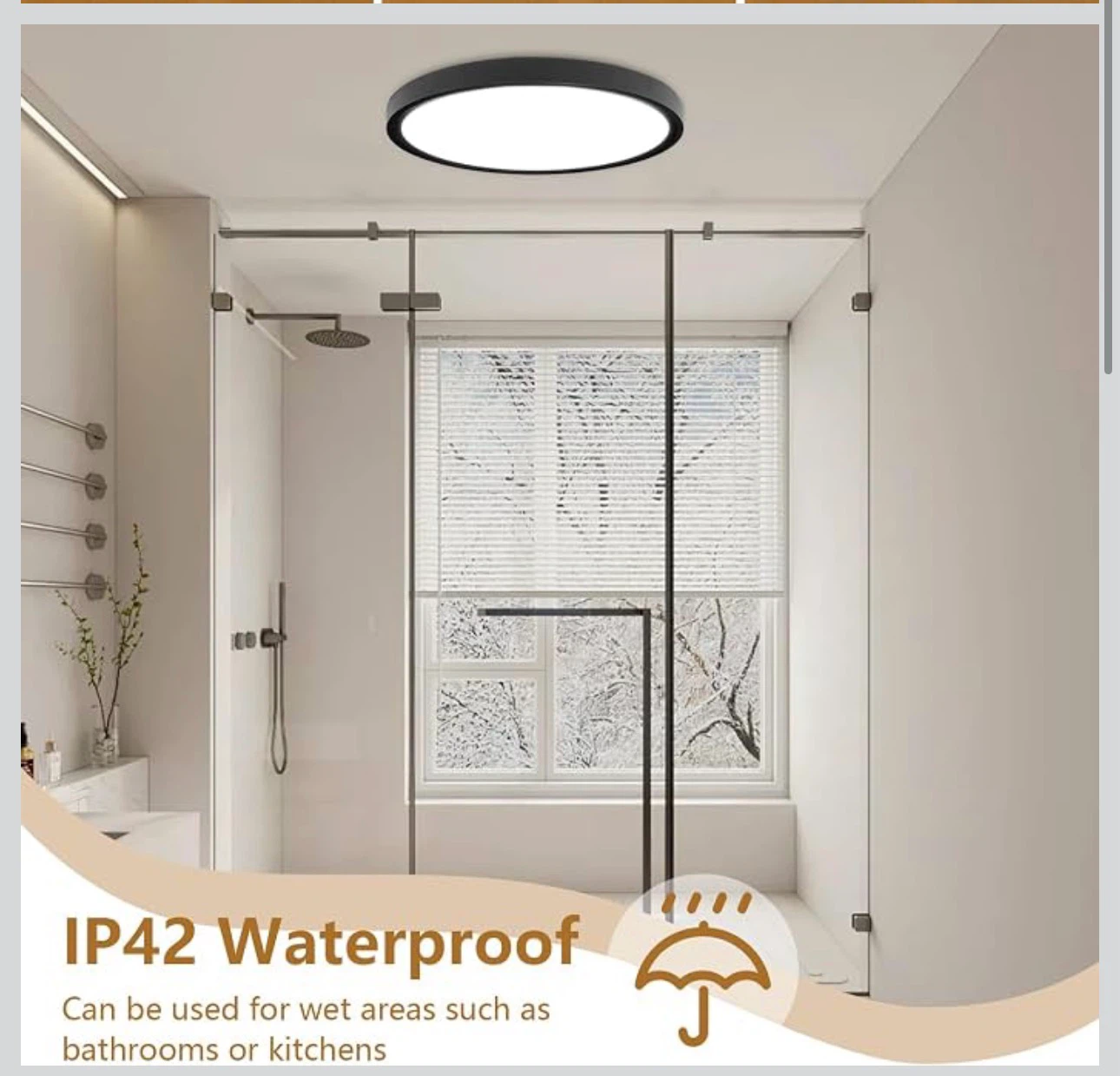 6PK 12 Inch LED Flush Mount Ceiling Light - Black 126 - photo 3
