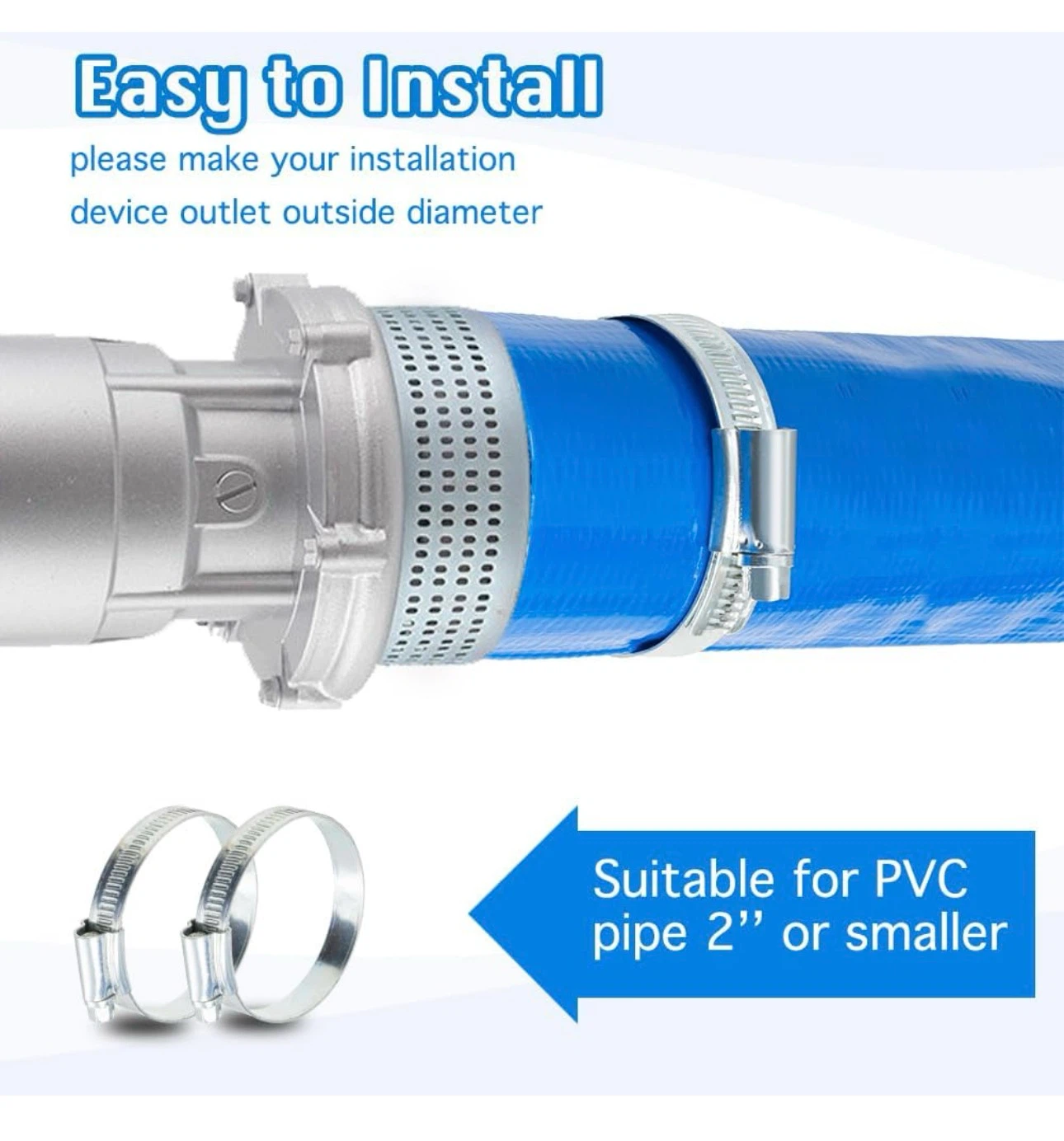 2" x 100FT Pool Backwash Hose with 2 Clamps - photo 3