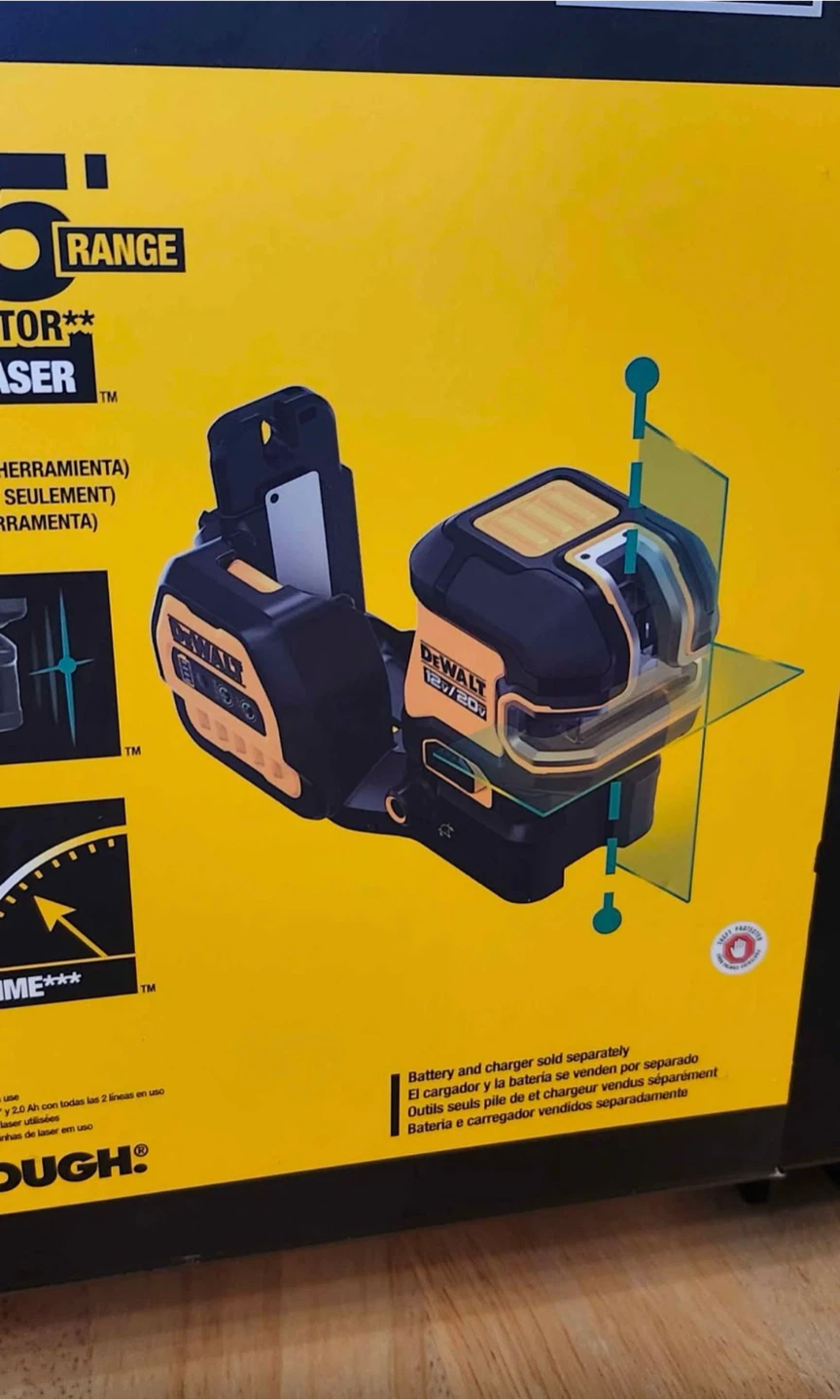 DeWalt 20V MAX 2-Spot Laser Level with Detector (Bare Tool Only) - photo 2