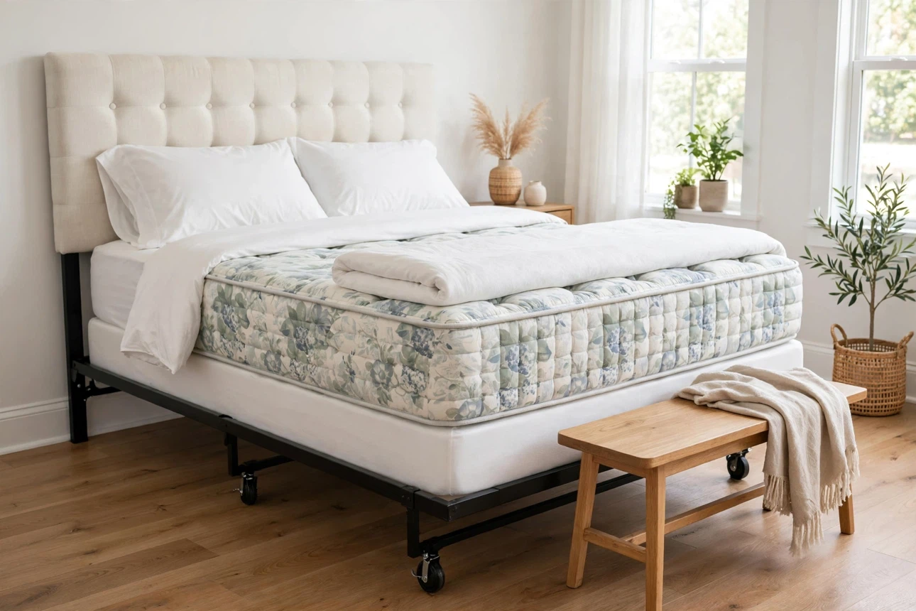 Cream color Queen size Complete Bed Set – Excellent condition. - photo 2