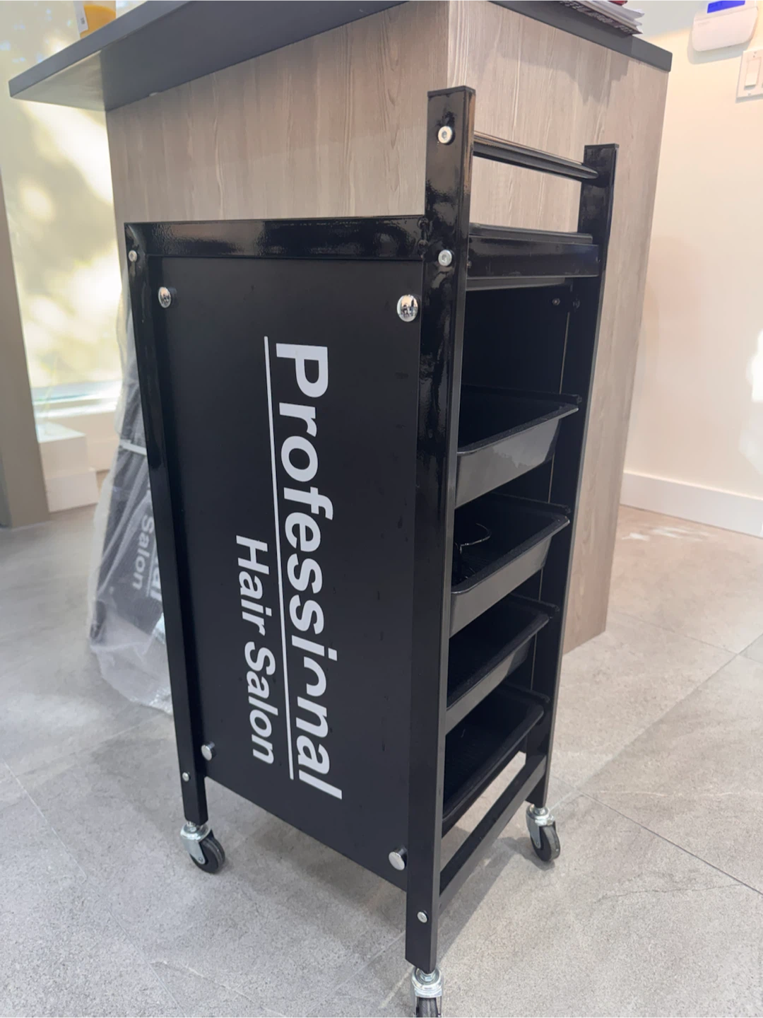 Professional Hair Salon Rolling Cart