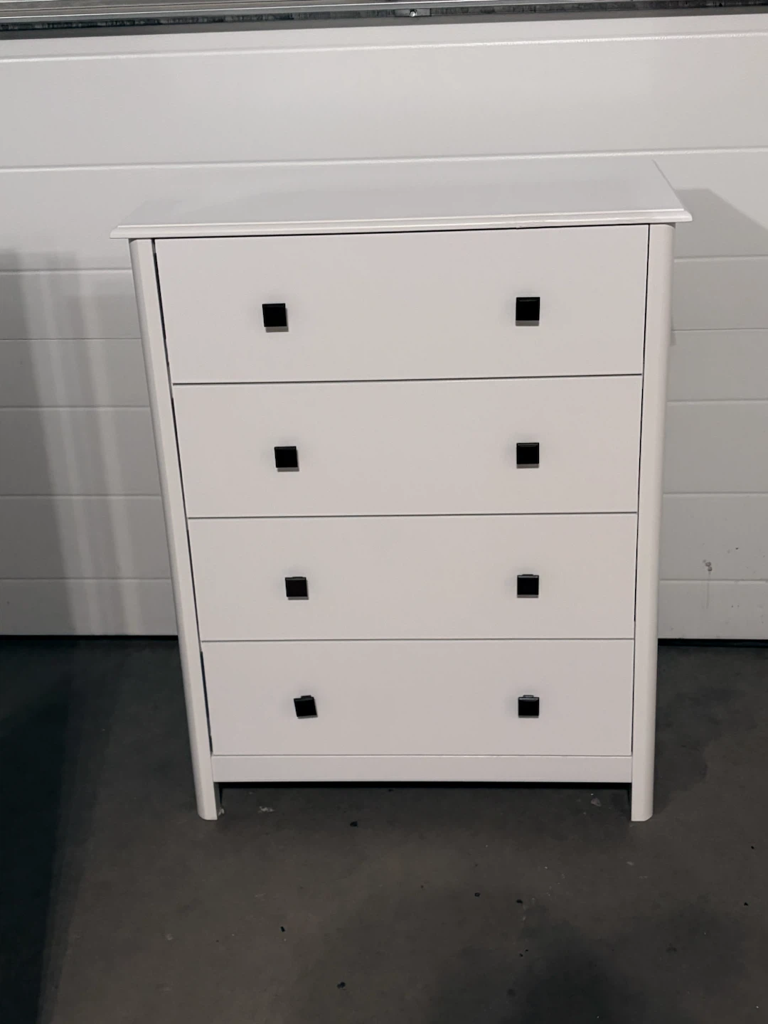 white dresser with 4 drawers