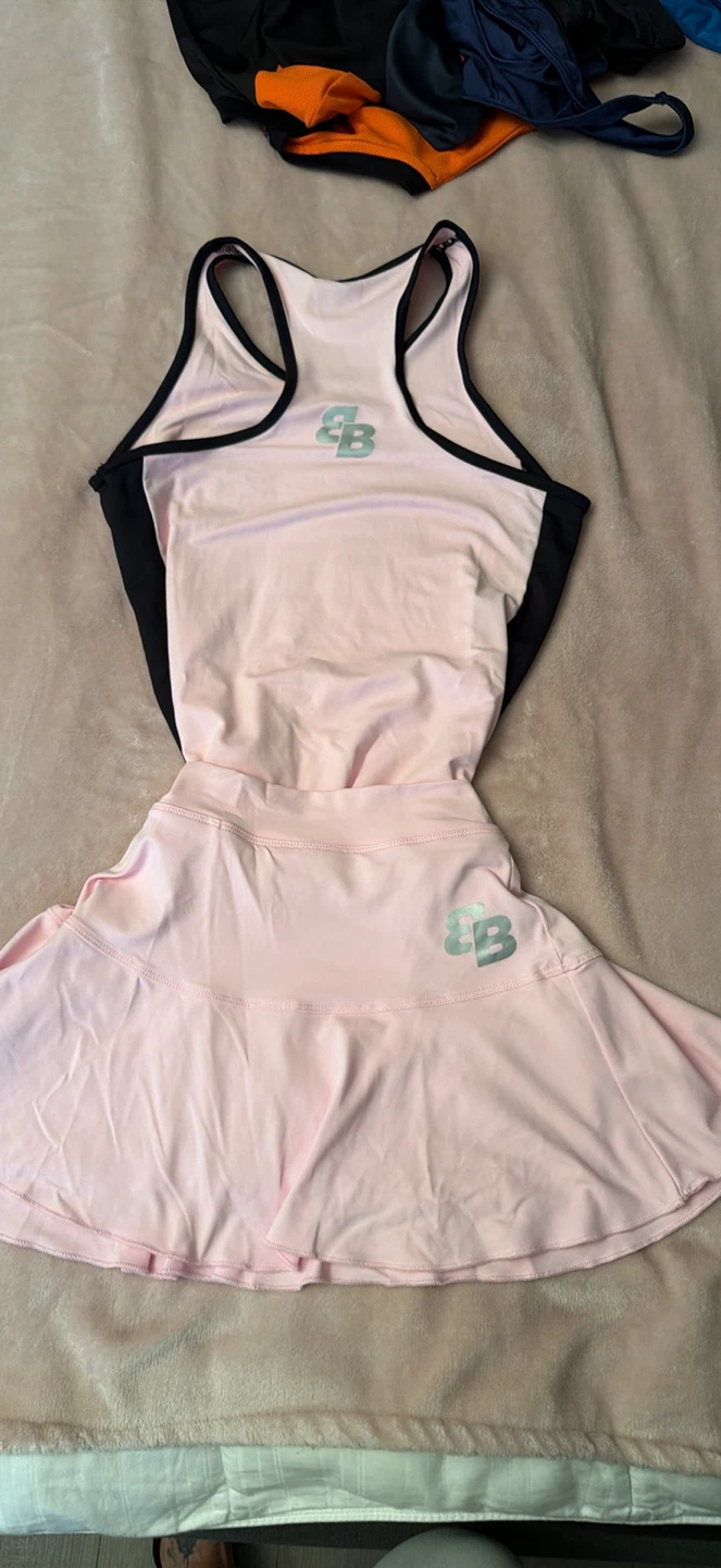 Pink BB Athleisure Skirt and top size S/M