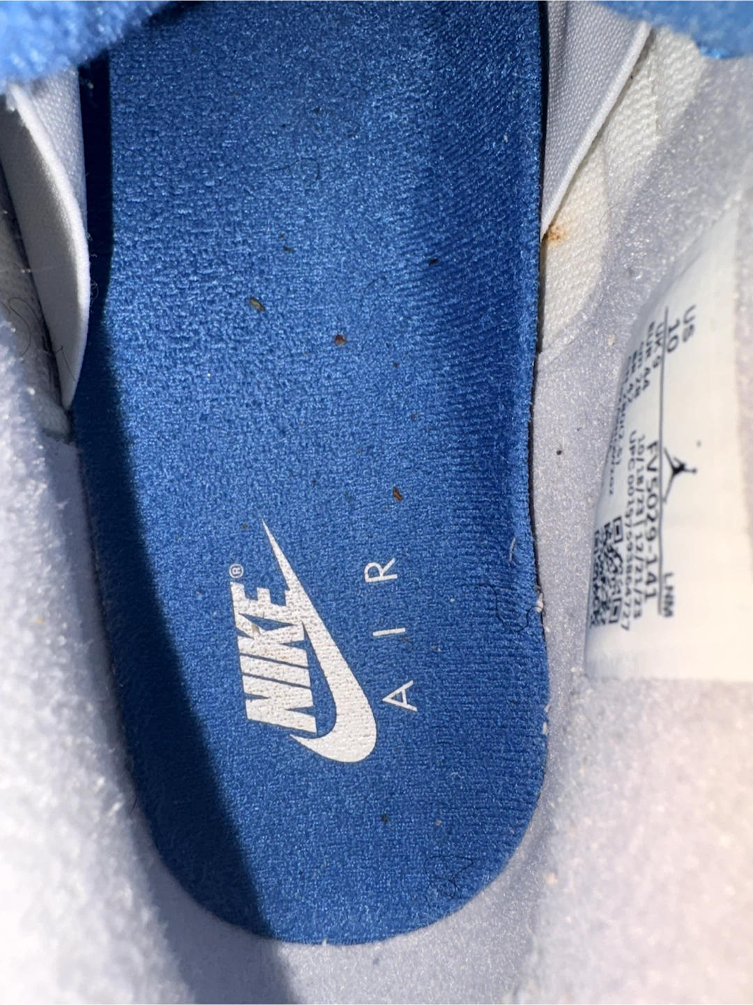 Air Jordan Military 4s Retro White/Blue Sneakers - photo 4
