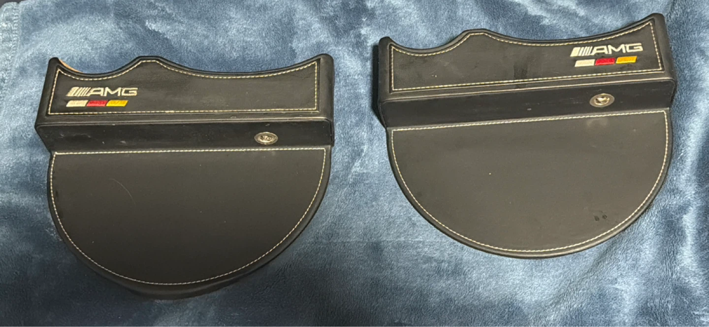 2 AMG Leather Car Seat Organizers
