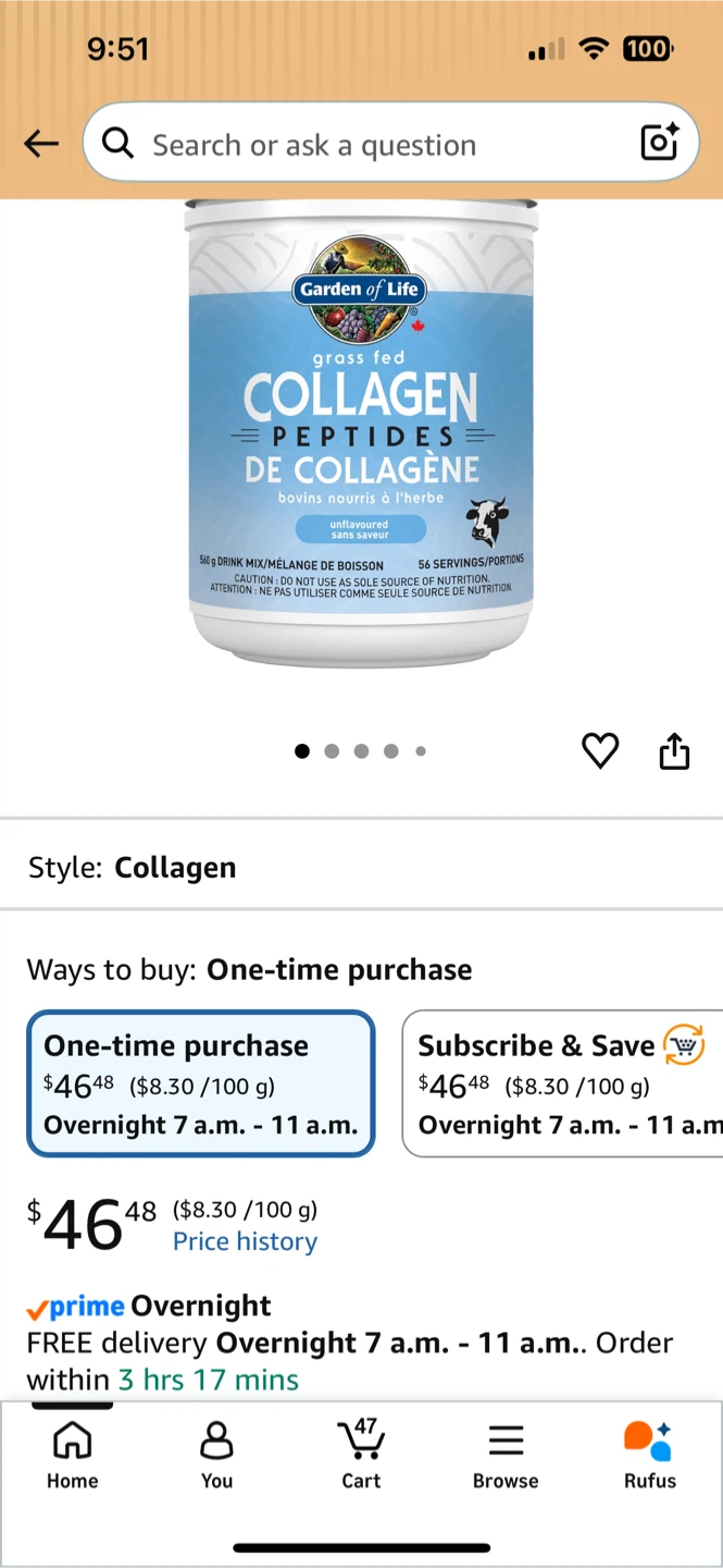 Garden of Life Grass Fed Collagen Peptides Unflavoured - photo 3