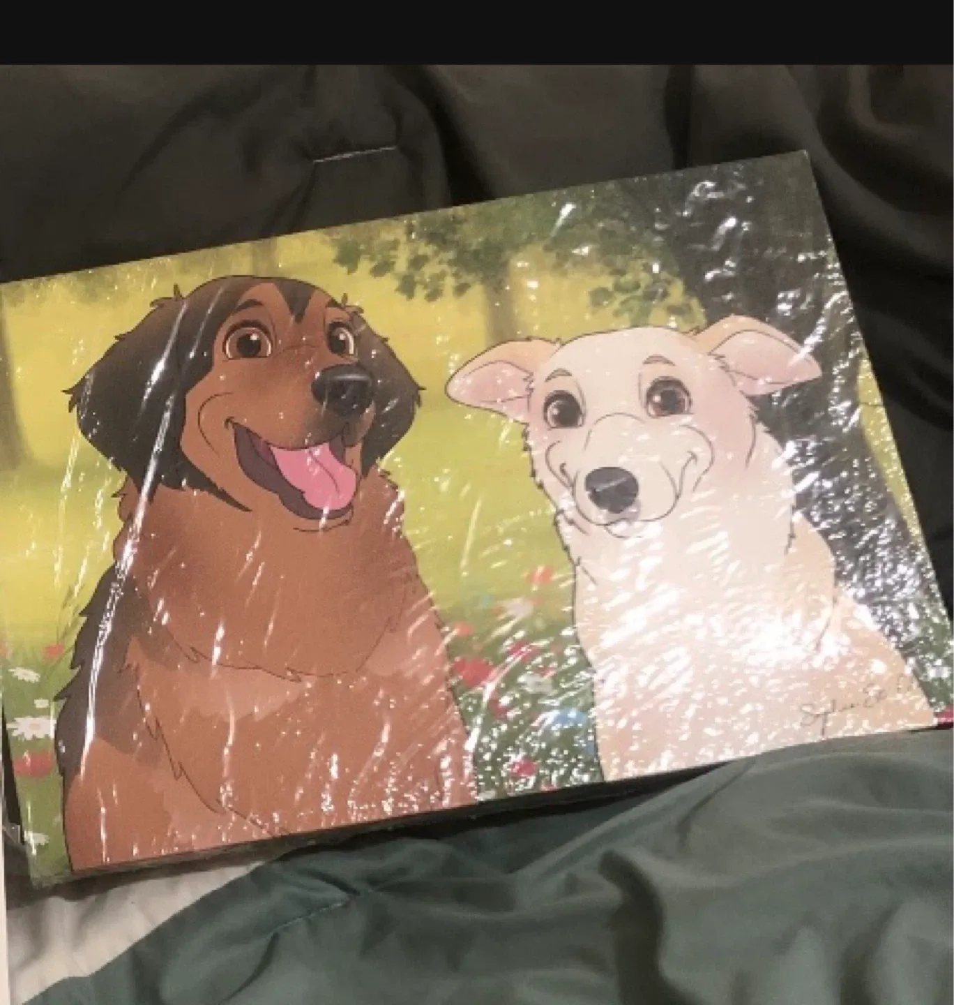 Dog Art Print Canvas Painting