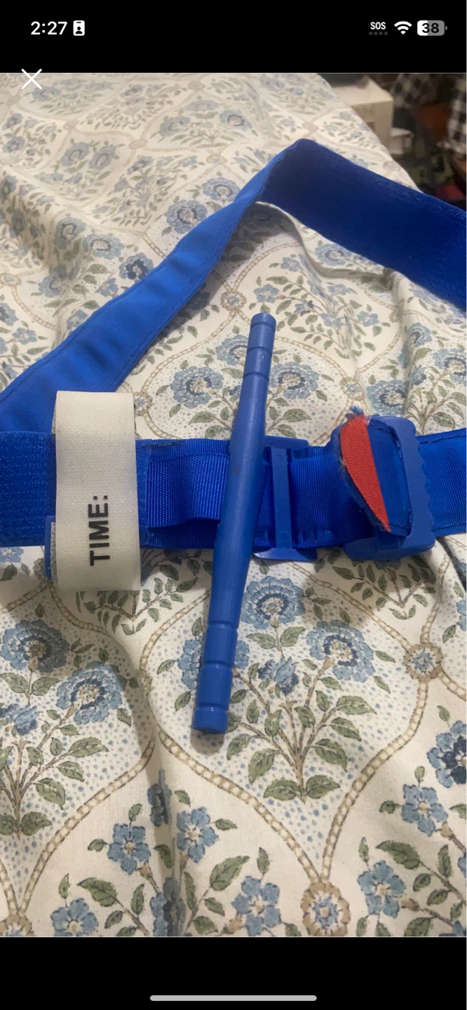 Blue Tourniquet with TIME strap