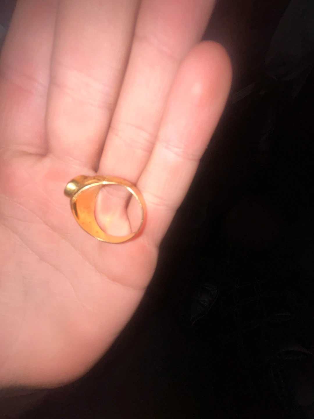 Real Gold ring with red stone - photo 3