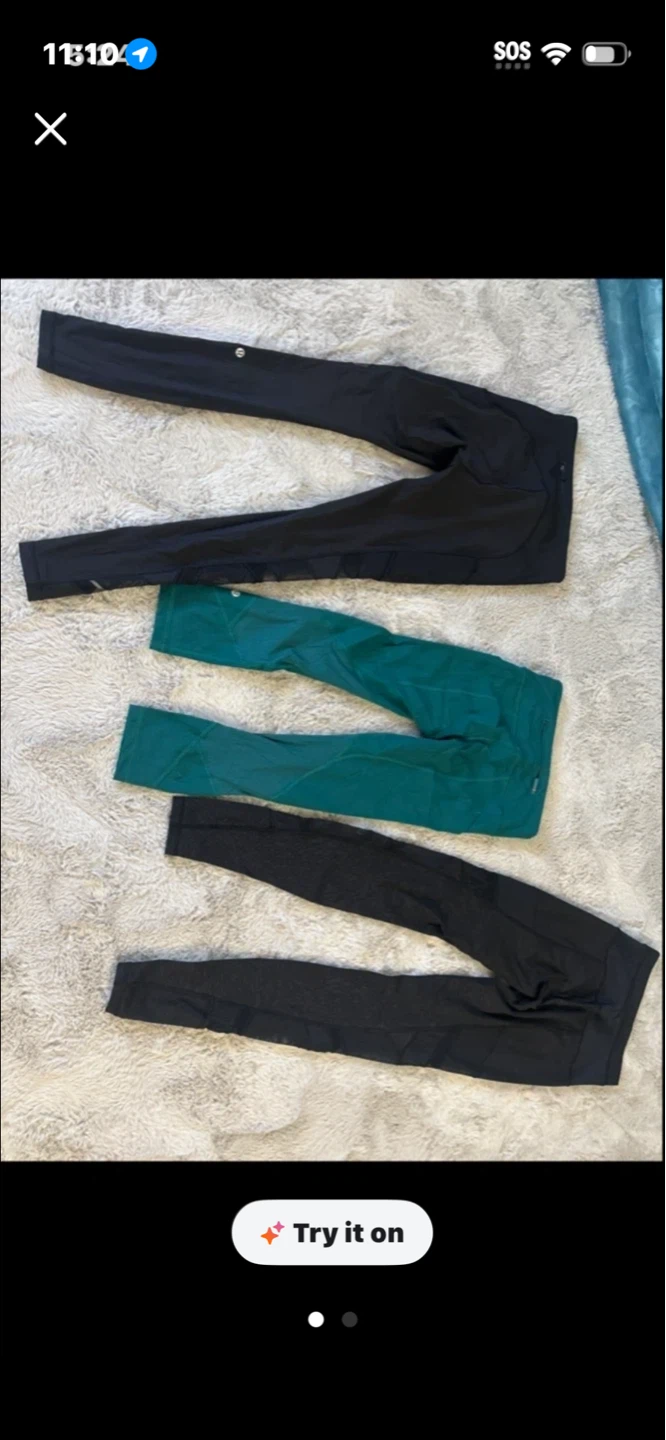 Lululemon Leggings - Black and Teal