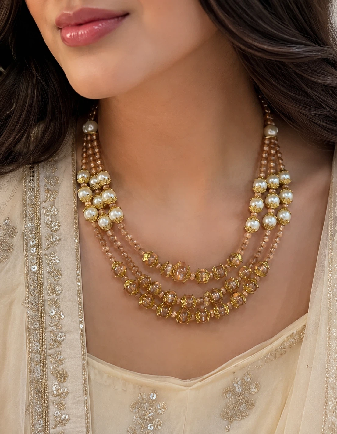 Multi-strand Beaded Necklace