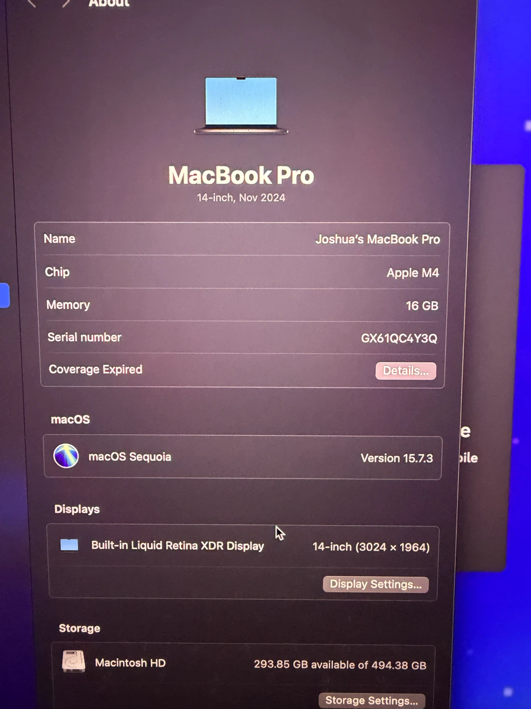 MacBook Pro M4 512 GB Storage - photo 3