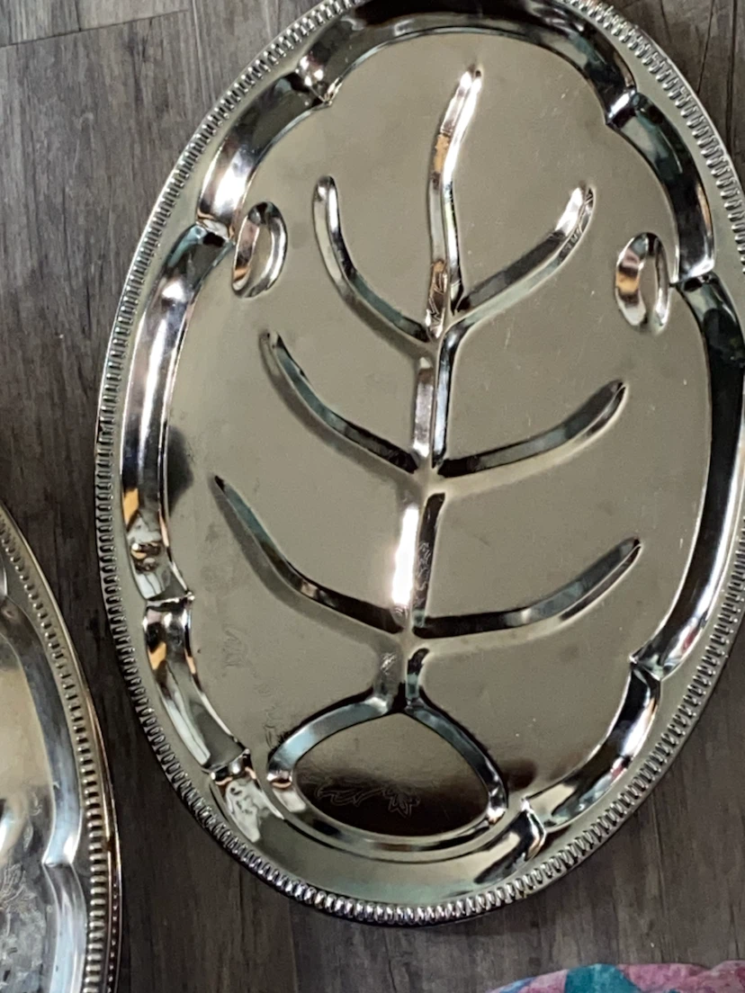 Silver Serving Platter Tray
