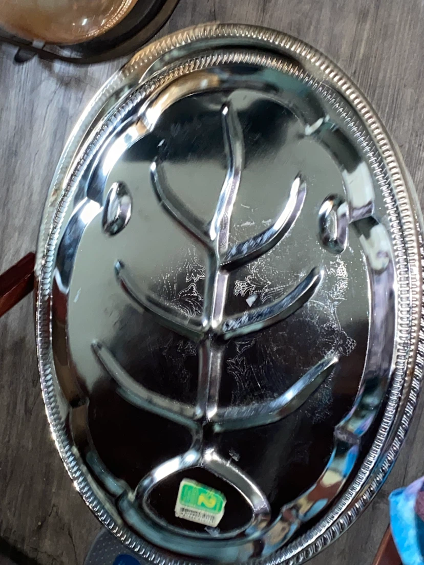 Silver Serving Platter Tray - photo 2