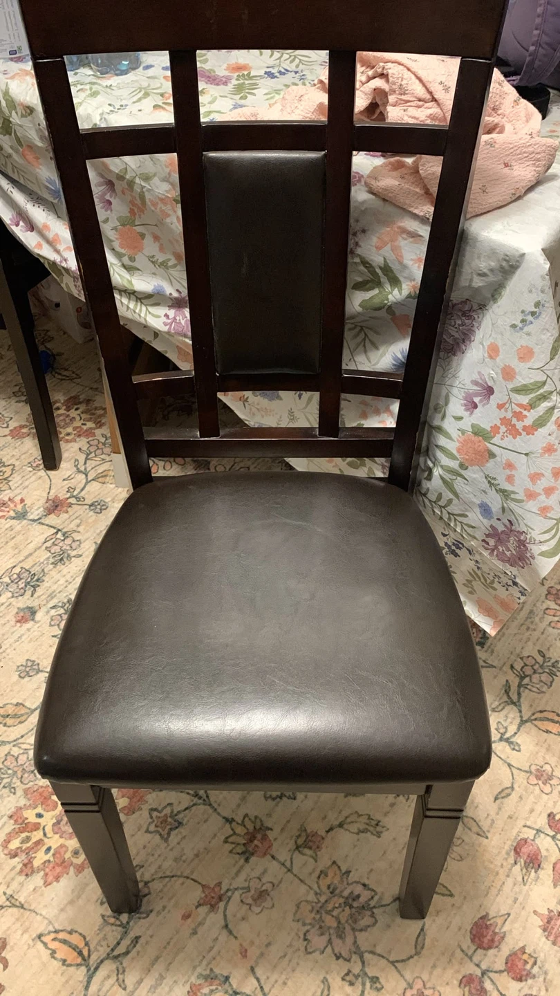 Dark Wood Dining Table Set with 4 Chairs - photo 4