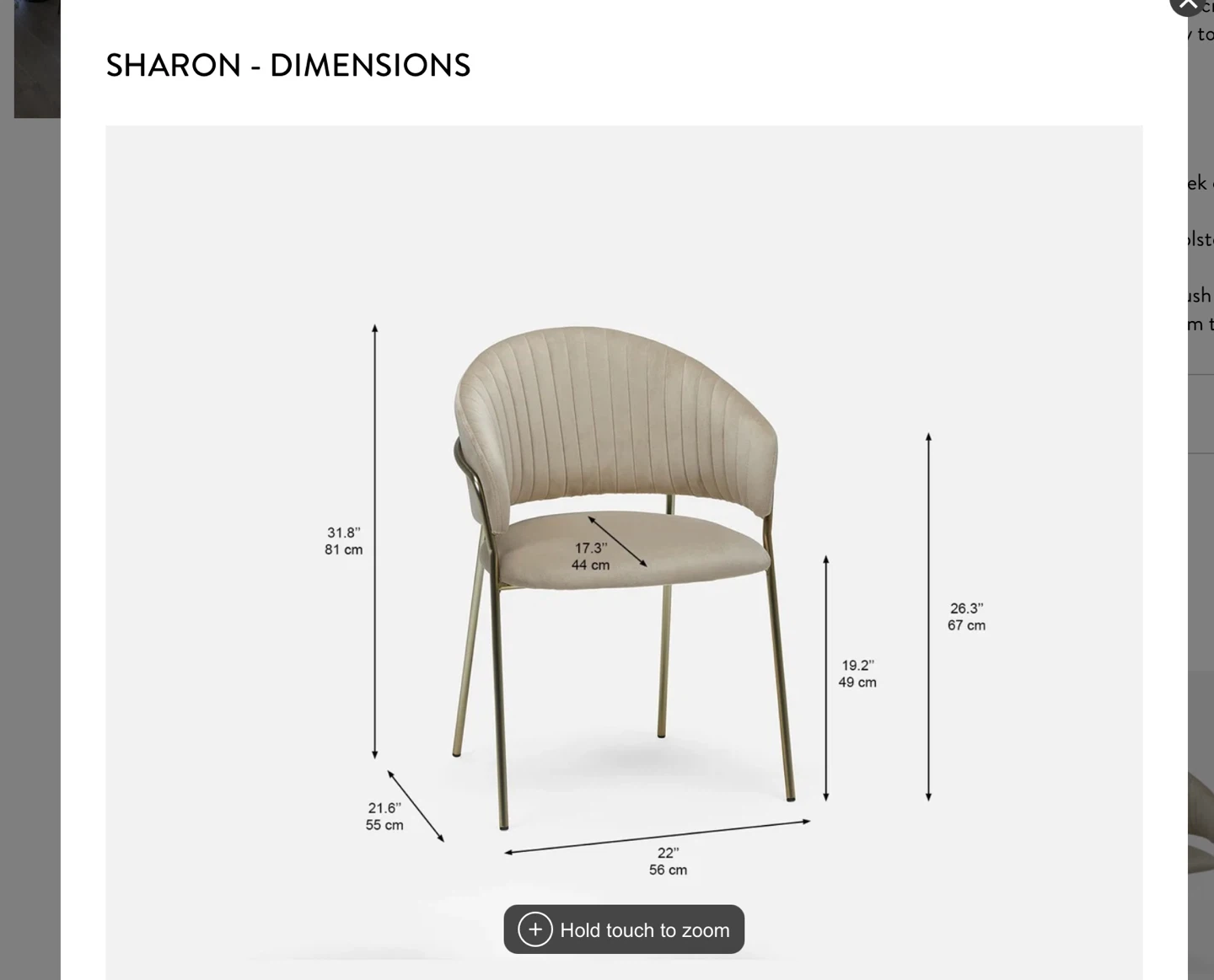 Sharon Velvet Dining Armchairs – Grey – Excellent Condition - photo 4