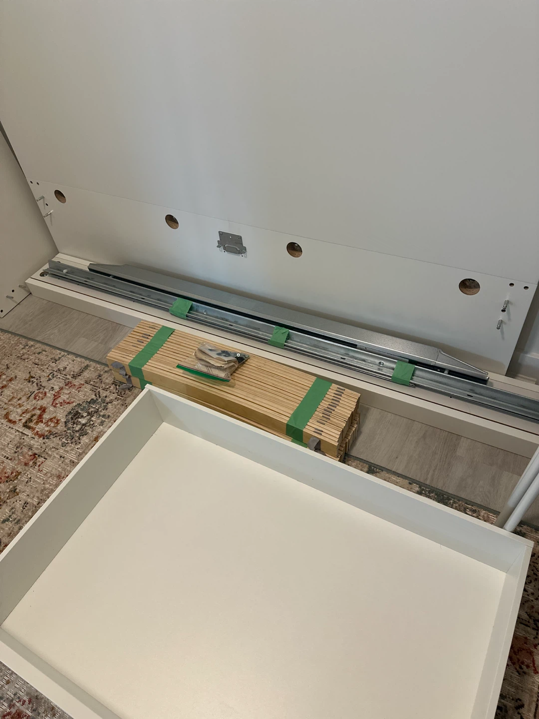 Queen malm bed with 1 underbed drawer