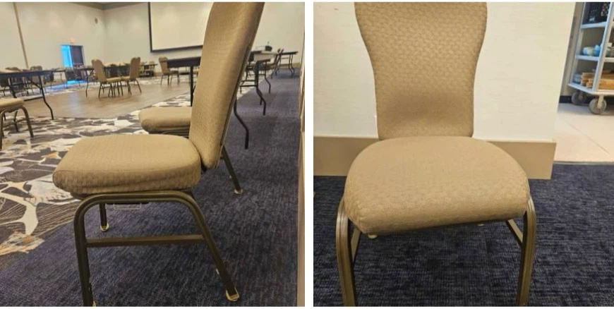 40 Tan Upholstered Banquet Chair - photo 2