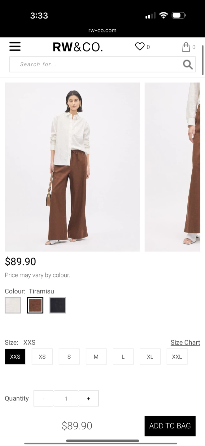 RW&CO. Linen Blend Wide-Leg Pants