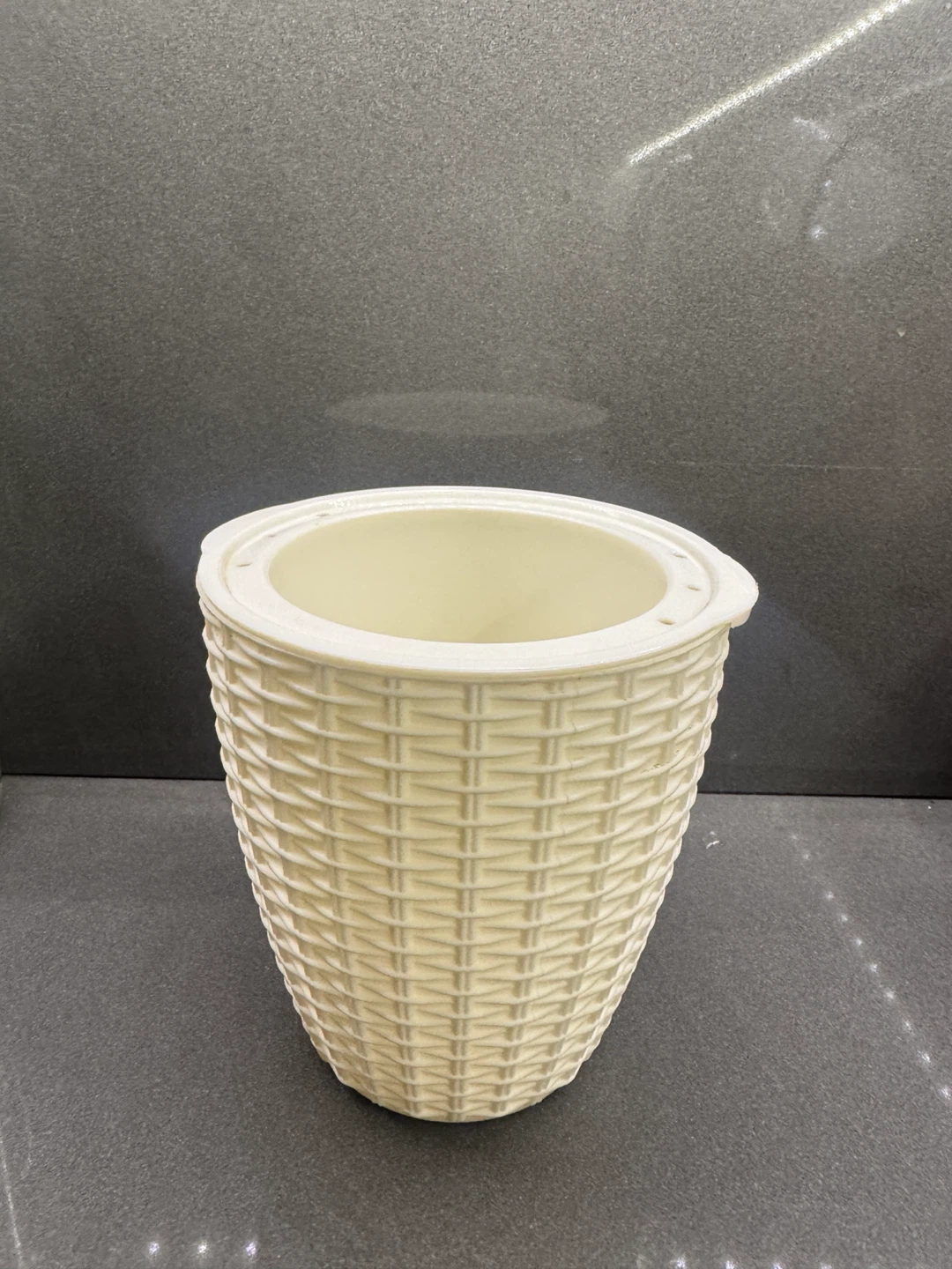 Self watering pot Cream Woven-Look Planter with Rope/ Insert - photo 3